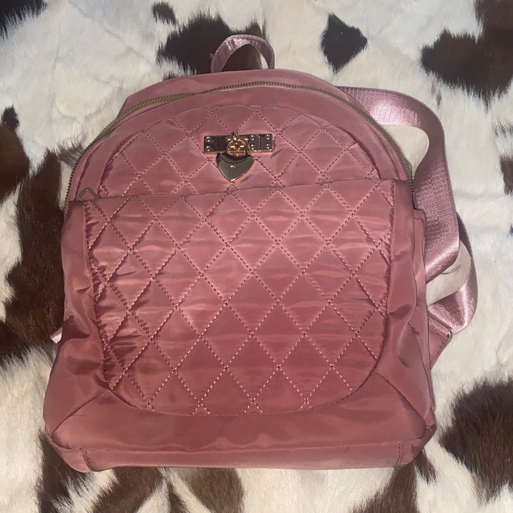 ✨ Elegant Quilted Rose 🌹 Mauve Backpack
